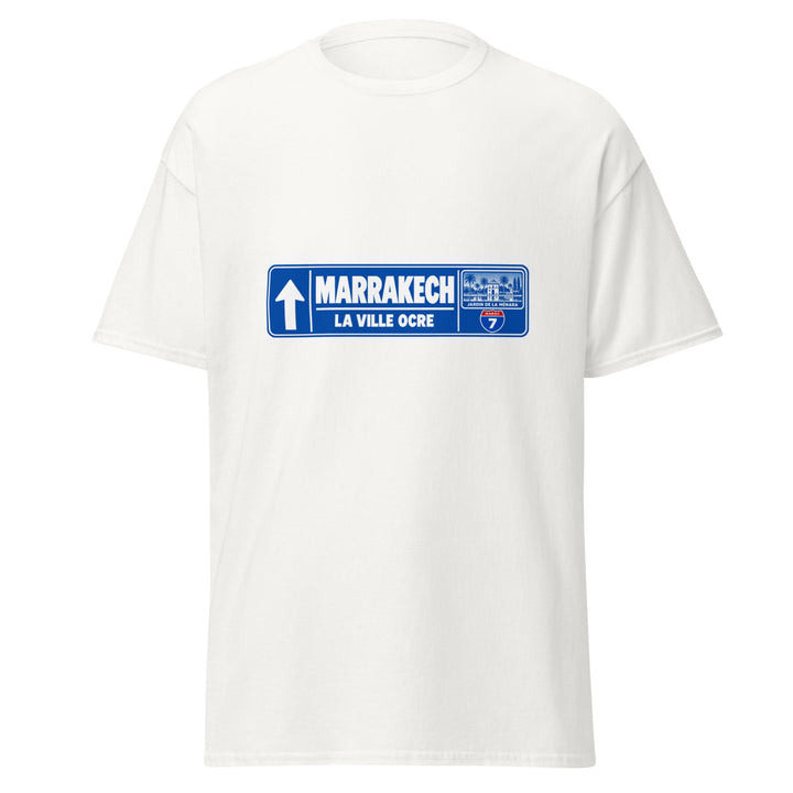 T-shirt Marrakech Maroc – Édition Passeport — vue de face, t-shirt seul — Bled Eleven