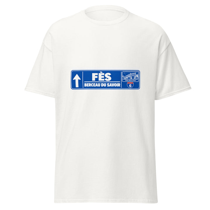 T-shirt Fès Maroc – Édition Passeport — vue de face, t-shirt seul — Bled Eleven