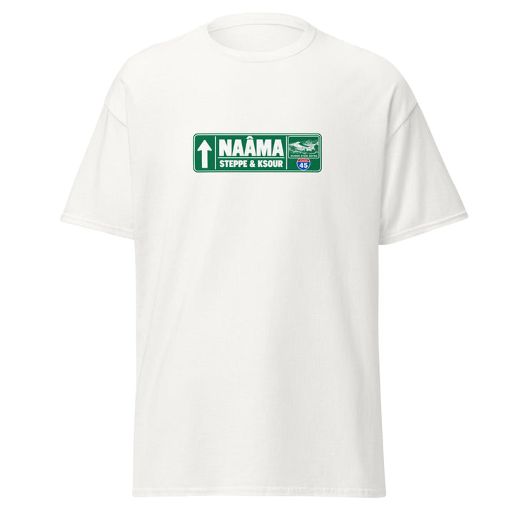 T-shirt Naâma — Édition Passeport 45 — vue de face, t-shirt seul — Bled Eleven