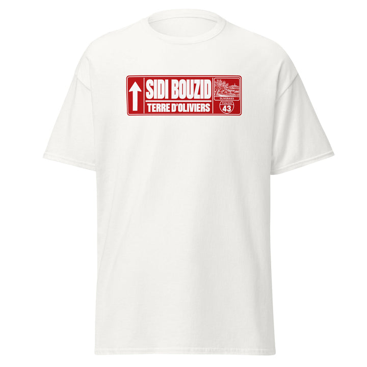 T-shirt tunisien Sidi Bouzid — Édition Passeport | Bled Eleven — vue de face, t-shirt seul — Bled Eleven