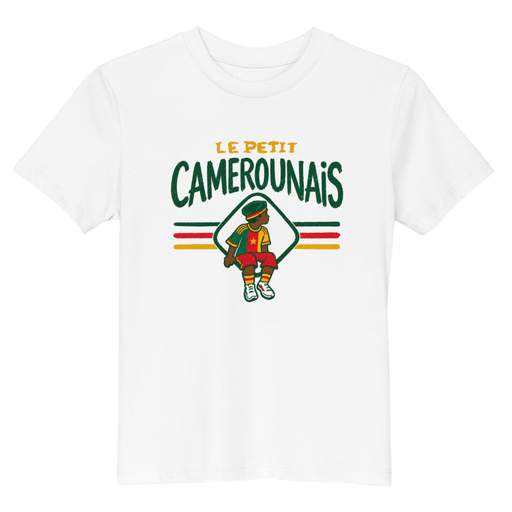 T-shirt Cameroun « Le Petit Camerounais » – Enfant — vue de face, t-shirt seul — Bled Eleven