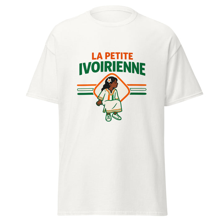 T-shirt Côte d’Ivoire « La Petite Ivoirienne » – Femme — vue de face, t-shirt seul — Bled Eleven