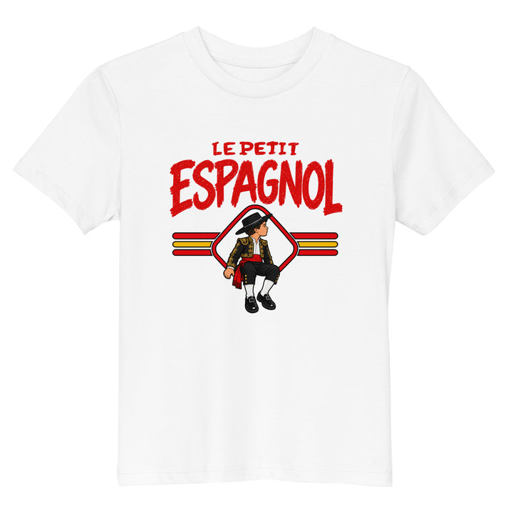 T-shirt Espagne « Le Petit Espagnol » – Enfant — vue de face, t-shirt seul — Bled Eleven