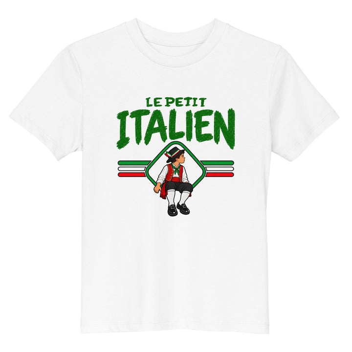 T-shirt Italie « Le Petit Italien » – Enfant — vue de face, t-shirt seul — Bled Eleven