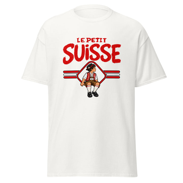 T-shirt Suisse « Le Petit Suisse » – Homme — vue de face, t-shirt seul — Bled Eleven