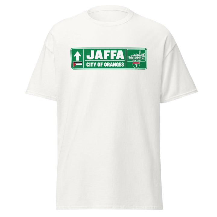 T-shirt Jaffa Palestine – Édition Passeport — vue de face, t-shirt seul — Bled Eleven