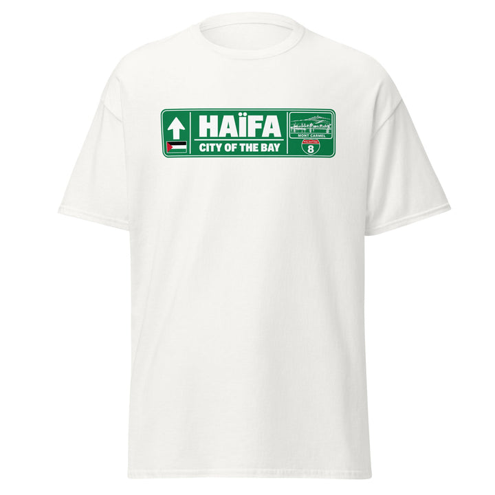 T-shirt Haïfa Palestine – Édition Passeport — vue de face, t-shirt seul — Bled Eleven