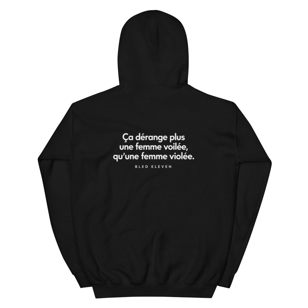 Pull à capuche « ça dérange plus une femme voilée, qu’une femme violée »
