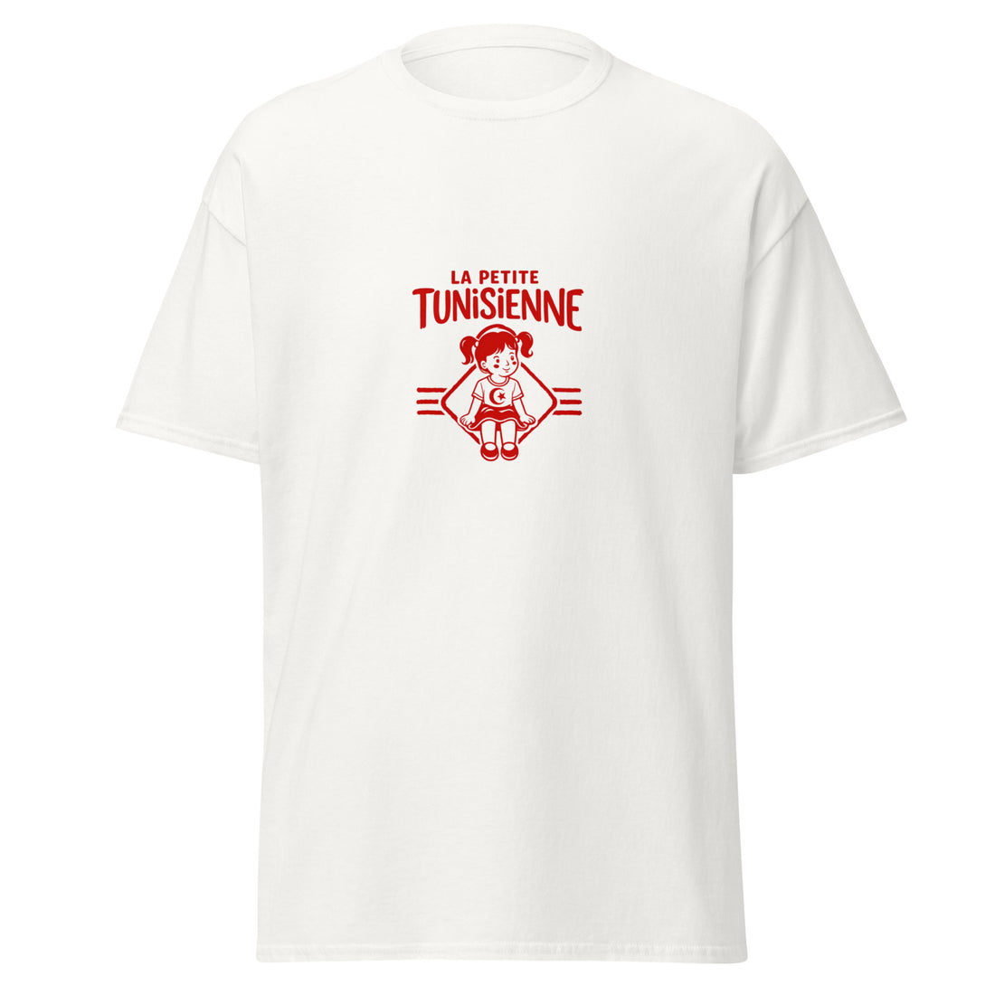 T-shirt Tunisie « La Petite Tunisienne » – Femme — vue de face, t-shirt seul — Bled Eleven