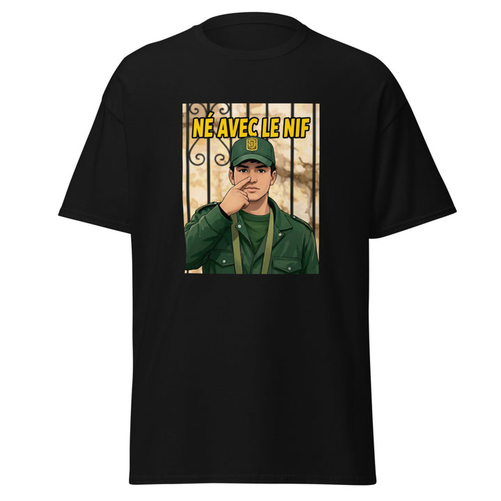 T-shirt Algérie « Né Avec Le Nif », face avant