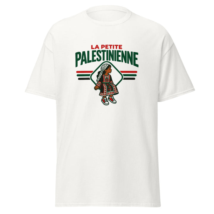 T-shirt Palestine « La Petite Palestinienne » – Femme — vue de face, t-shirt seul — Bled Eleven