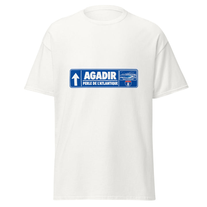 T-shirt Agadir Maroc – Édition Passeport — vue de face, t-shirt seul — Bled Eleven