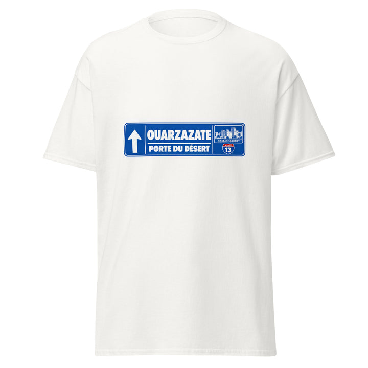 T-shirt Ouarzazate Maroc – Édition Passeport — vue de face, t-shirt seul — Bled Eleven