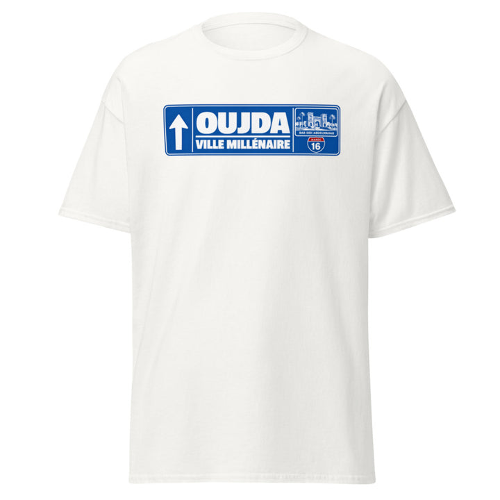 T-shirt Oujda Maroc – Édition Passeport — vue de face, t-shirt seul — Bled Eleven