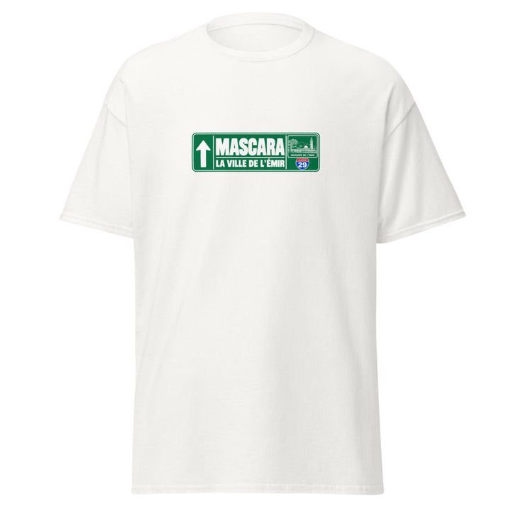 T-shirt Mascara — Édition Passeport 29 — vue de face, t-shirt seul — Bled Eleven