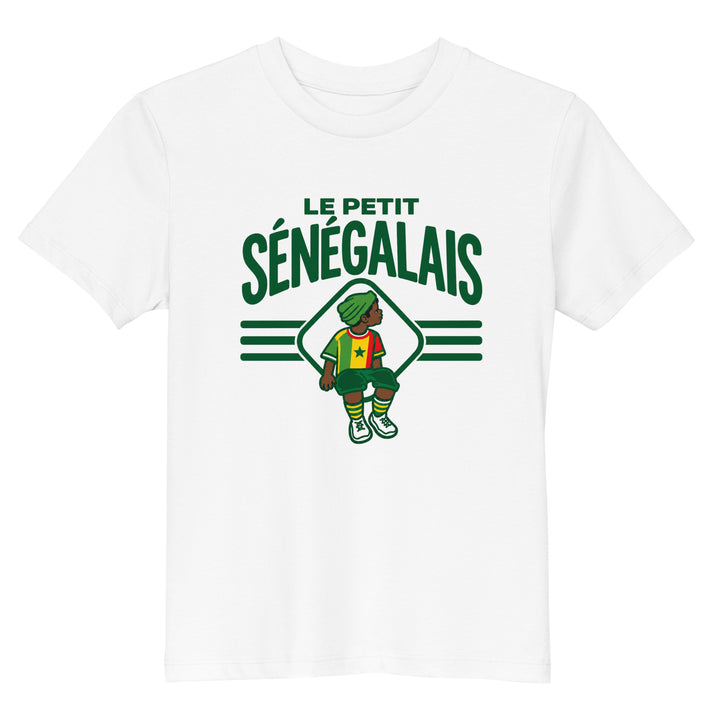 T-shirt Sénégal « Le Petit Sénégalais » – Enfant — vue de face, t-shirt seul — Bled Eleven