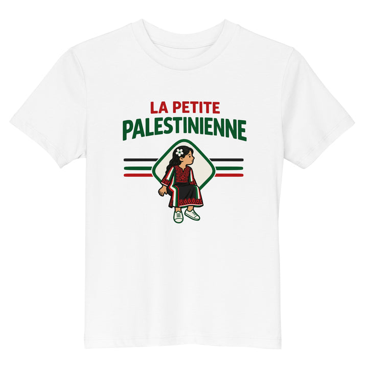 T-shirt Palestine « La Petite Palestinienne » – Enfant — vue de face, t-shirt seul — Bled Eleven