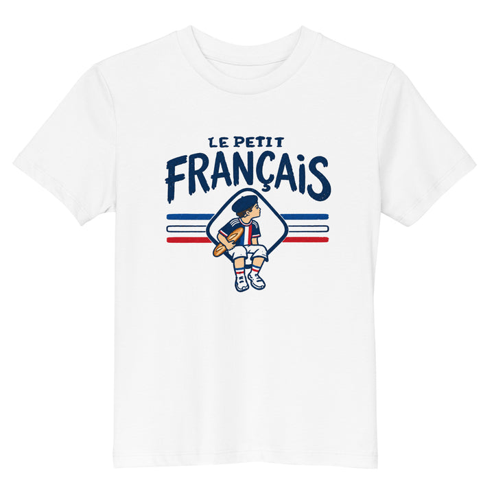T-shirt France « Le Petit Français » – Enfant — vue de face, t-shirt seul — Bled Eleven