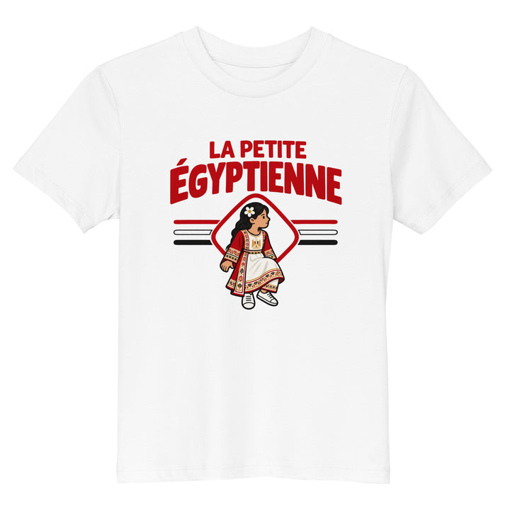T-shirt Égypte « La Petite Égyptienne » – Enfant — vue de face, t-shirt seul — Bled Eleven