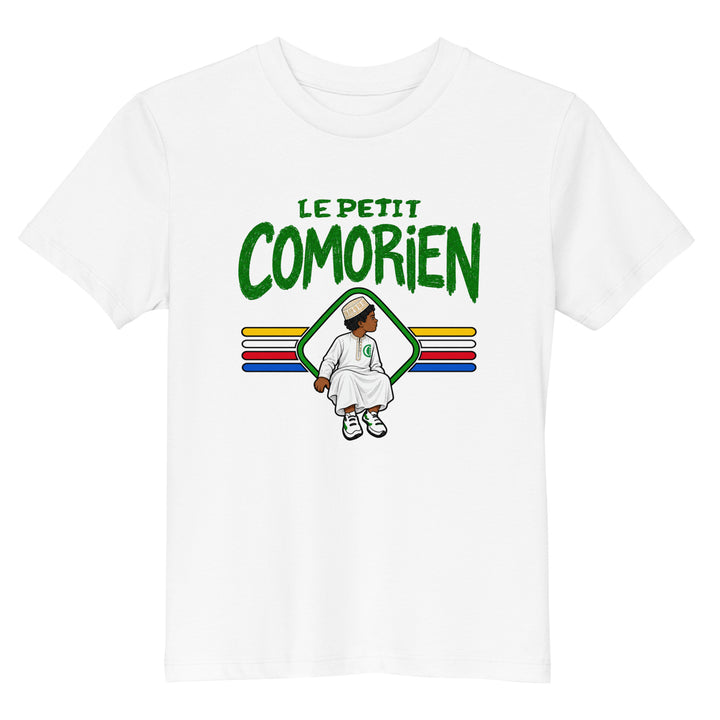 T-shirt Comores « Le Petit Comorien » – Enfant — vue de face, t-shirt seul — Bled Eleven