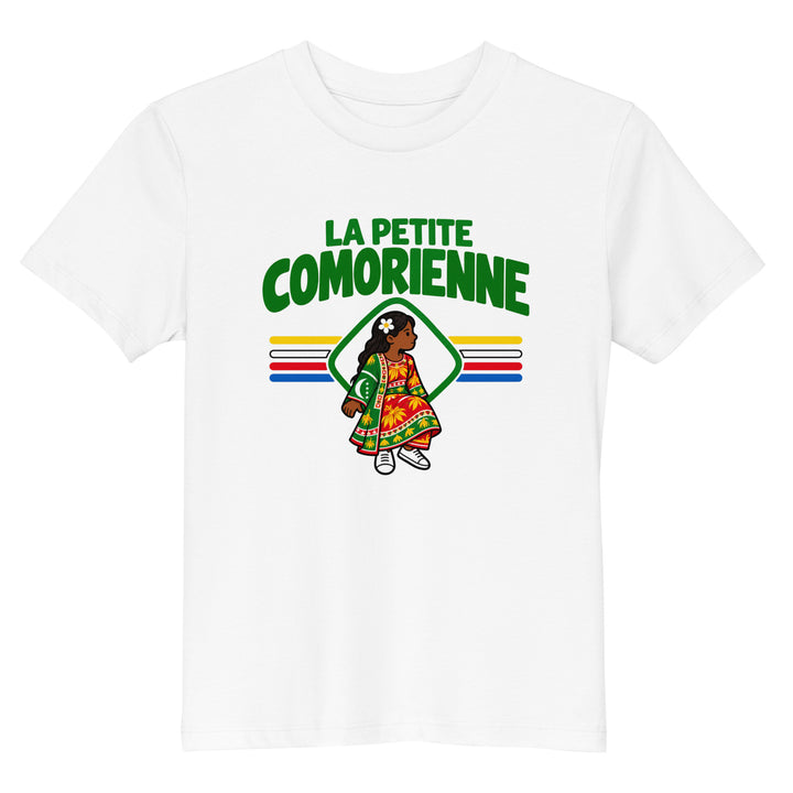 T-shirt Comores « La Petite Comorienne » – Enfant — vue de face, t-shirt seul — Bled Eleven