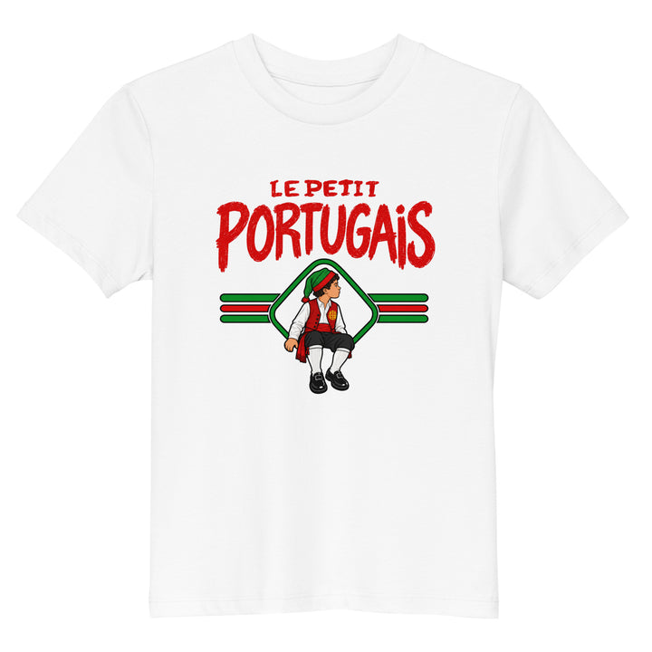 T-shirt Portugal « Le Petit Portugais » – Enfant — vue de face, t-shirt seul — Bled Eleven