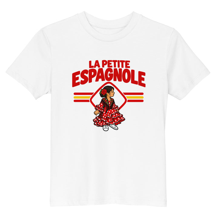 T-shirt Espagne « La Petite Espagnole » – Enfant — vue de face, t-shirt seul — Bled Eleven
