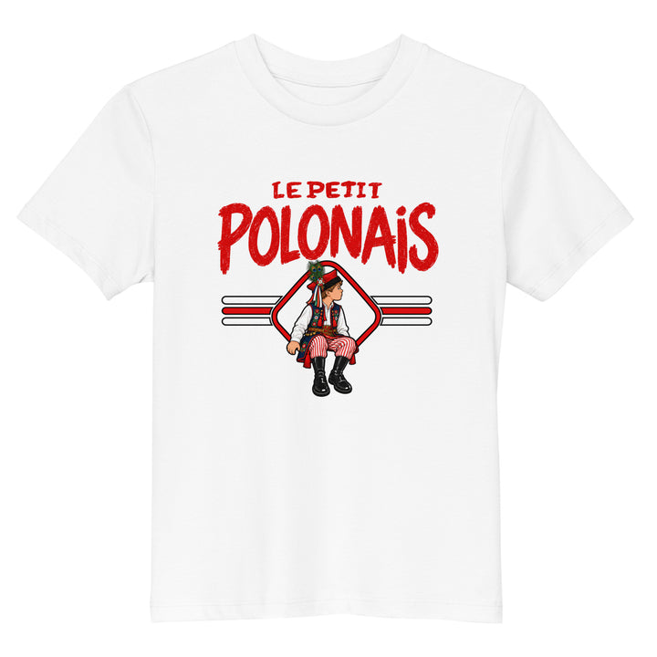 T-shirt Pologne « Le Petit Polonais » – Enfant — vue de face, t-shirt seul — Bled Eleven