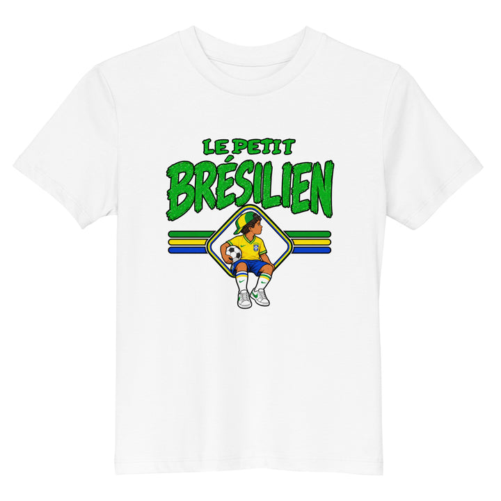 T-shirt Brésil « Le Petit Brésilien » – Enfant — vue de face, t-shirt seul — Bled Eleven
