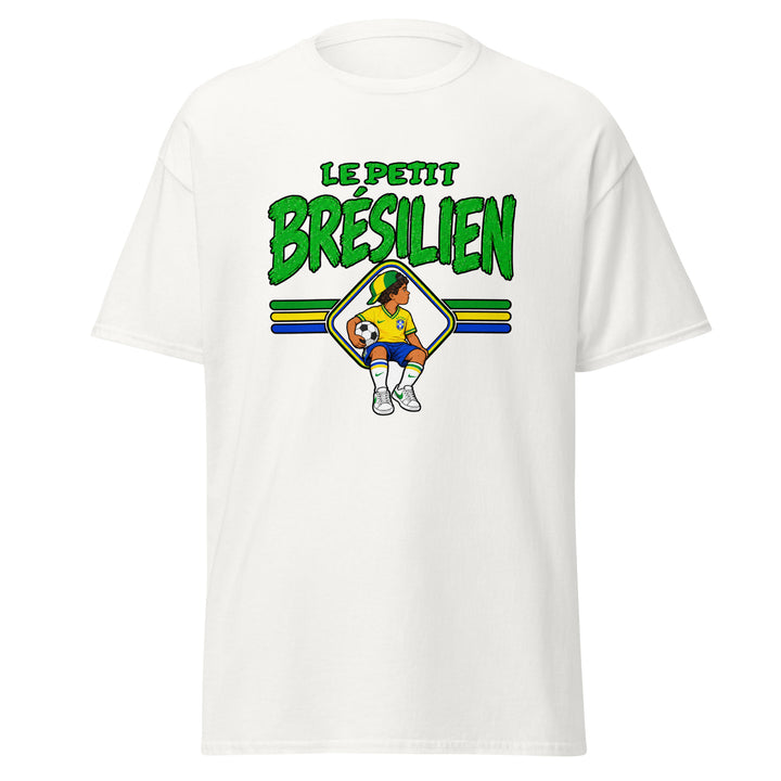 T-shirt Brésil « Le Petit Brésilien » – Homme — vue de face, t-shirt seul — Bled Eleven