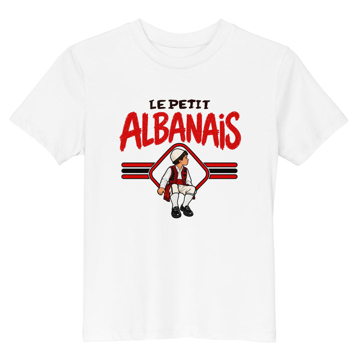 T-shirt Albanie « Le Petit Albanais » – Enfant — vue de face, t-shirt seul — Bled Eleven