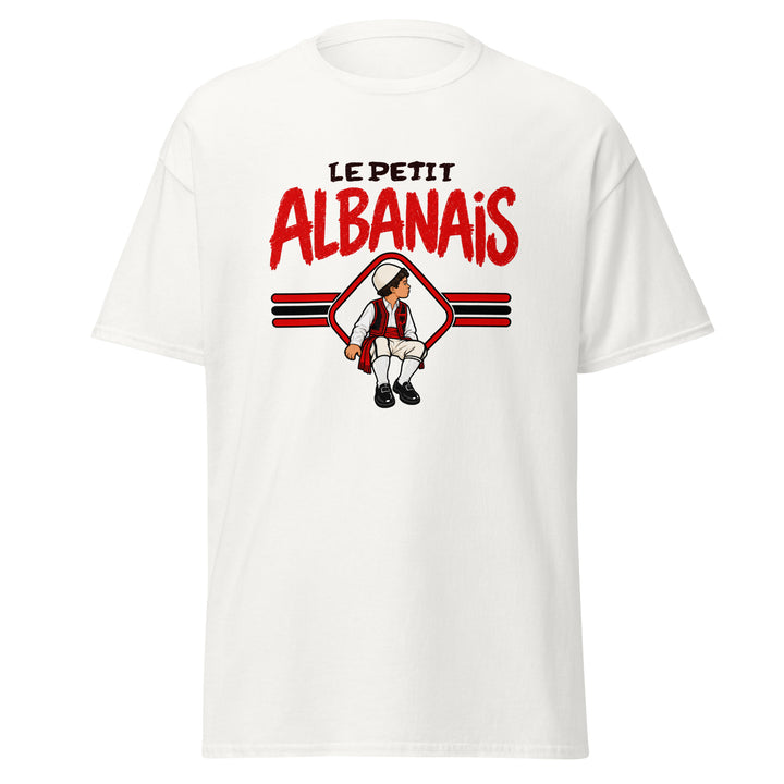 T-shirt Albanie « Le Petit Albanais » – Homme — vue de face, t-shirt seul — Bled Eleven