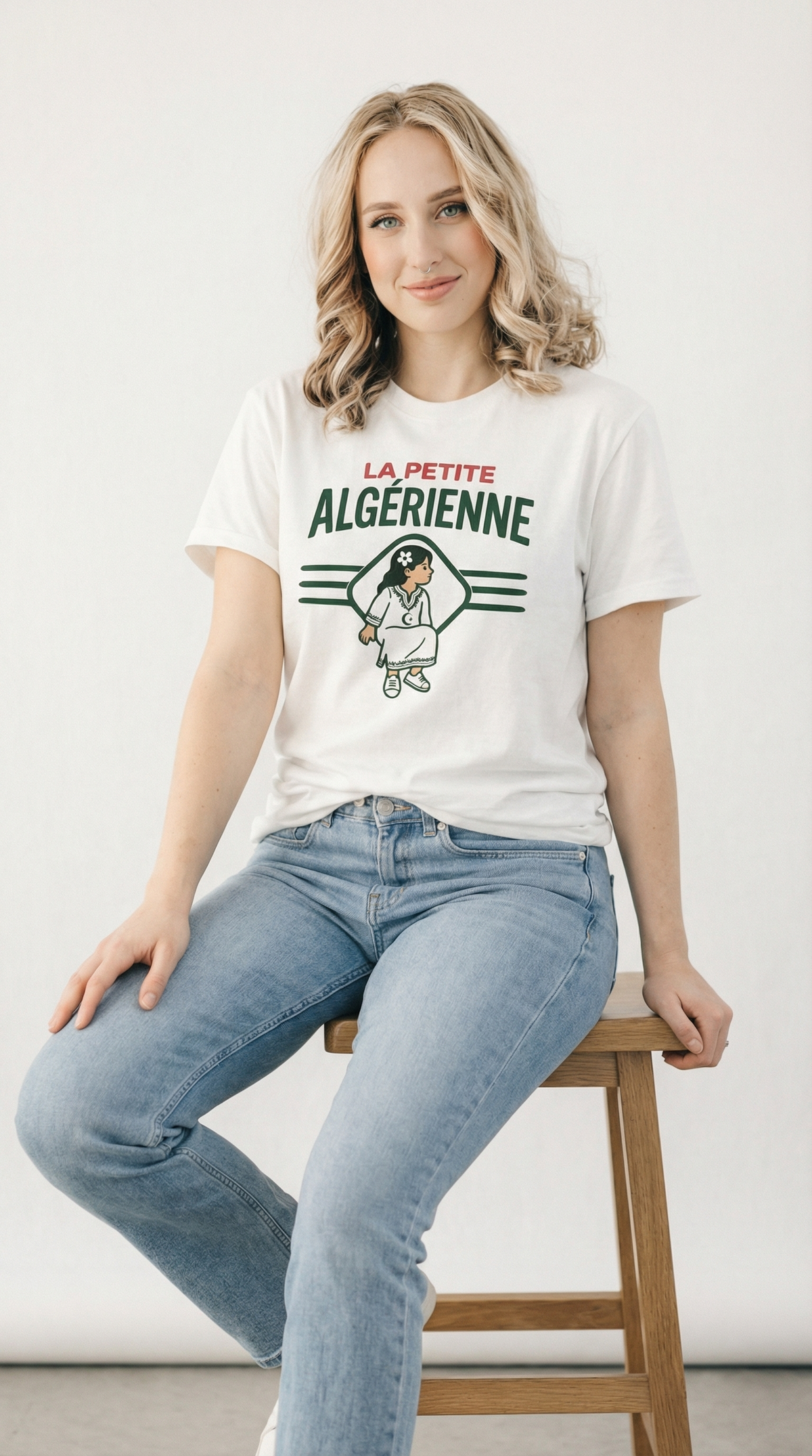 T-shirt adulte La Petite Algérienne — visuel produit 4 — Bled Eleven