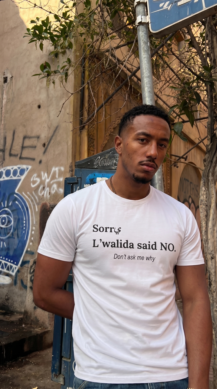 T-shirt "Sorry, L'walida said NO"