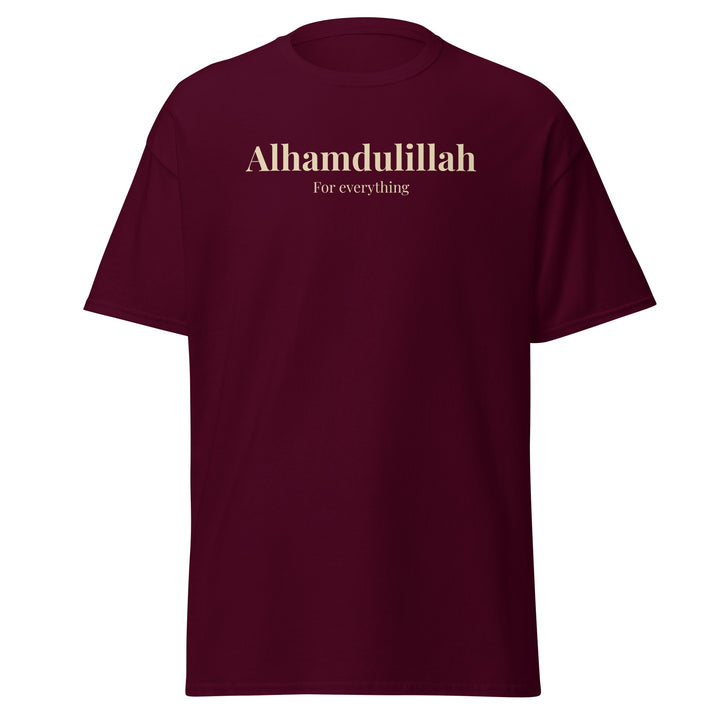 T-shirt Alhamdulillah – For everything, bordeaux
