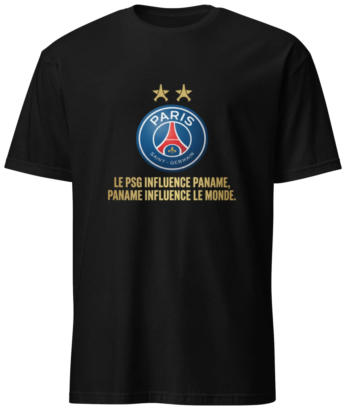 T-shirt France Paname 2 Étoiles, les deux étoiles allumées